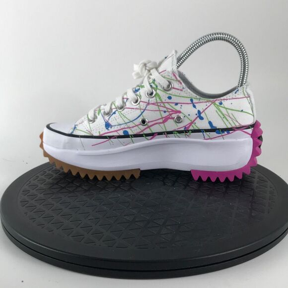 Converse Run Star Hiker OX Splatter Paint White 571873C Women’s Size 6 - Picture 9 of 12